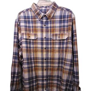 George mens long sleeves plaid shirt  3XL 54- 56